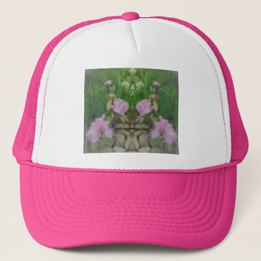 Surreal Fantasy Iris Floral Path Trucker Pet (Voorkant)
