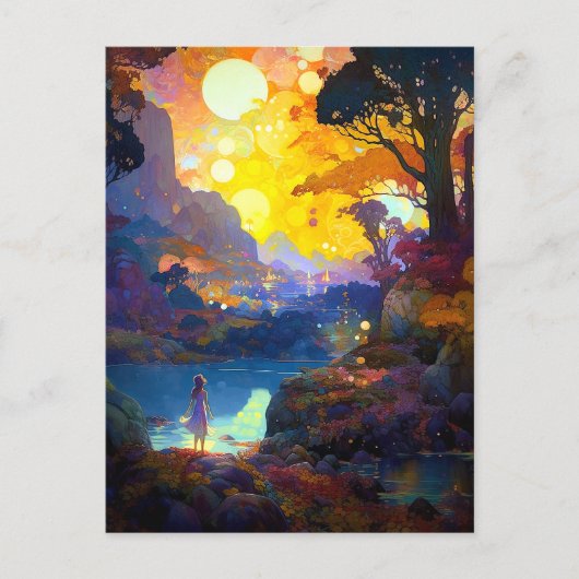 Surreal Fantasy Landscape Art Briefkaart (Voorkant)