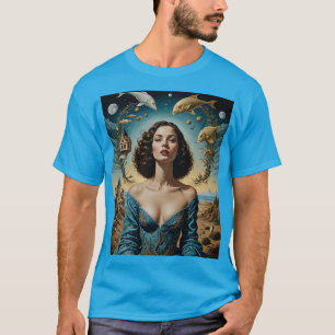 Surreal Fantasy Vrouw Vis T-shirt
