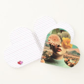Surreal Female Portrait With Flowers Covering Eyes Notitieboek (Binnen)