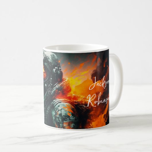 Surreal Fighter Pilot Koffiemok (Voorkant rechts)