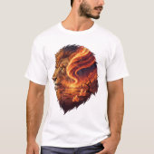 Surreal Fire Lion Head Cosmic Art Leo Zodiac  T-shirt (Voorkant)