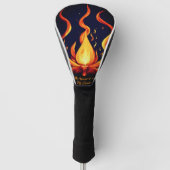 Surreal Flame Vector Art-4K Render voor - Golfheadcover (Voorkant)