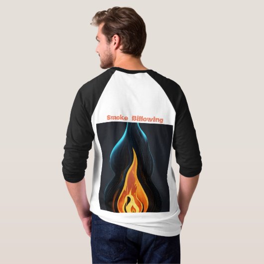 Surreal Flame Vector Art - 4K Render voor Heren T-shirt (Achterkant volledig)