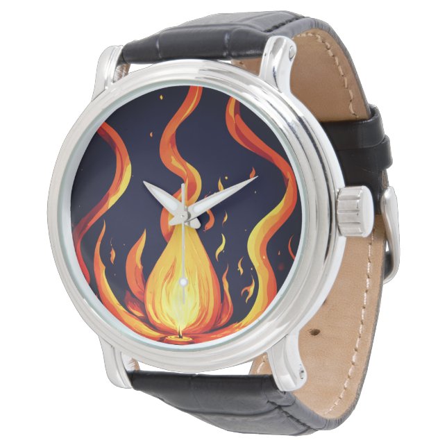 Surreal Flame Vector Art - 4K Render voor - Horloge (Gekanteld)