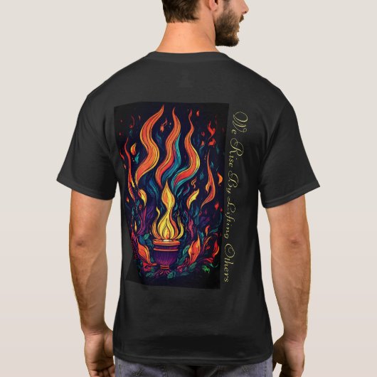 Surreal Flame Vector Art - 4K Render voor T-shirts (Achterkant)