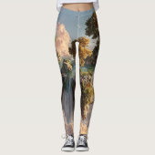 Surreal Floating Cliffs With Waterfalls Leggings (Voorkant)