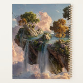 Surreal Floating Cliffs With Waterfalls Planner (Achterkant)