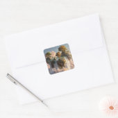 Surreal Floating Cliffs With Waterfalls Vierkante Sticker (Envelop)