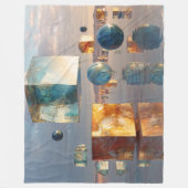 Surreal Floating Cubes And Spheres Fleece Deken (Voorkant)
