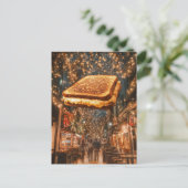 Surreal Floating Gegrilde Kaas Sandwich Briefkaart (Staand voorkant)