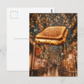Surreal Floating Gegrilde Kaas Sandwich Briefkaart (Voorkant / Achterkant)