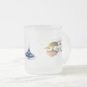 Surreal Floating Island "Dream Big 2026" Frosted  Matglas Koffiemok (Voorkant rechts)