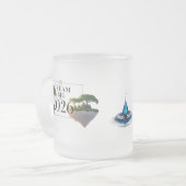 Surreal Floating Island "Dream Big 2026" Frosted  Matglas Koffiemok (Voorkant links)