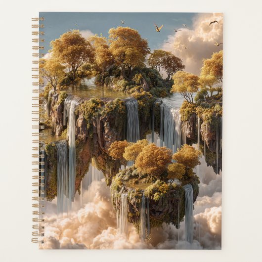 Surreal Floating Islands With Golden Trees Planner (Voorkant)