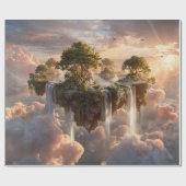 Surreal Floating Islands With Waterfalls Cadeaupapier (Vlak)