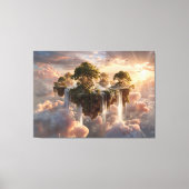 Surreal Floating Islands With Waterfalls Canvas Afdruk (Voorkant)