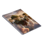 Surreal Floating Islands With Waterfalls Notitieboek (Rechterzijde)