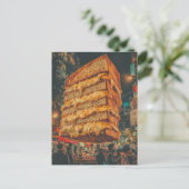 Surreal Floating Sandwich Briefkaart (Staand voorkant)