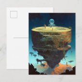 Surreal Floor Island Landscape Fantasy Art Briefkaart (Voorkant / Achterkant)