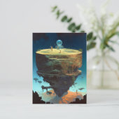 Surreal Floor Island Landscape Fantasy Art Briefkaart (Staand voorkant)