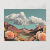Surreal Floral Mountainscape With Dramatic Clouds Briefkaart (Voorkant)