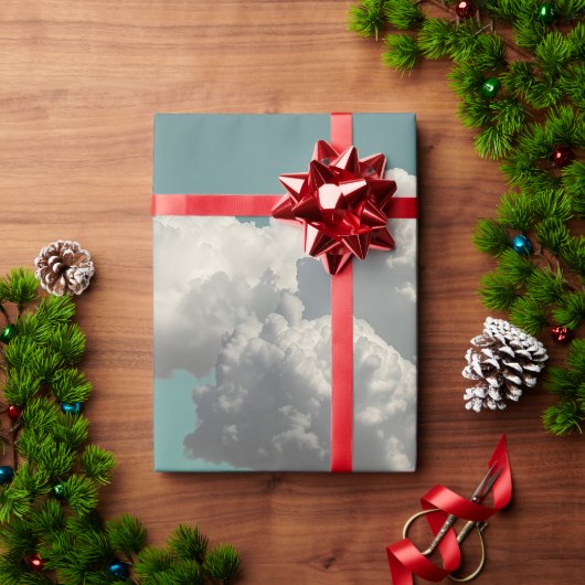 Surreal Floral Mountainscape With Dramatic Clouds Cadeaupapier (Feestdagen Geschenken)