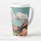 Surreal Floral Mountainscape With Dramatic Clouds Latte Mok (Rechterhoek)