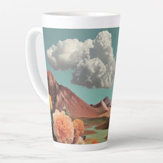 Surreal Floral Mountainscape With Dramatic Clouds Latte Mok (Linkerhoek)