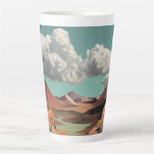 Surreal Floral Mountainscape With Dramatic Clouds Latte Mok (Voorkant)