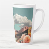 Surreal Floral Mountainscape With Dramatic Clouds Latte Mok (Rechts)