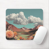 Surreal Floral Mountainscape With Dramatic Clouds Muismat (Met muis)