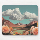 Surreal Floral Mountainscape With Dramatic Clouds Muismat (Voorkant)