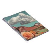 Surreal Floral Mountainscape With Dramatic Clouds Notitieboek (Rechterzijde)