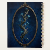 surreal flower in cosmot Hardcover Spiral Notebook Planner (Achterkant)