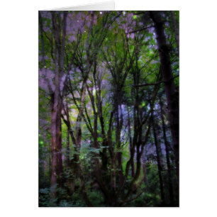 Surreal Forest met milde lampjes