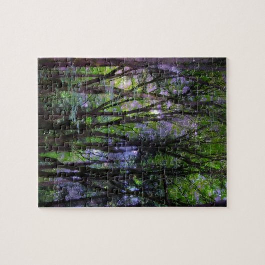Surreal Forest met milde lampjes Legpuzzel (Horizontaal)