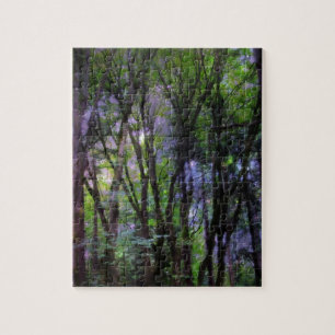 Surreal Forest met milde lampjes Legpuzzel