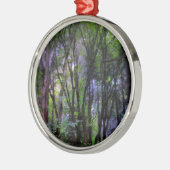 Surreal Forest met milde lampjes Metalen Ornament (Links)
