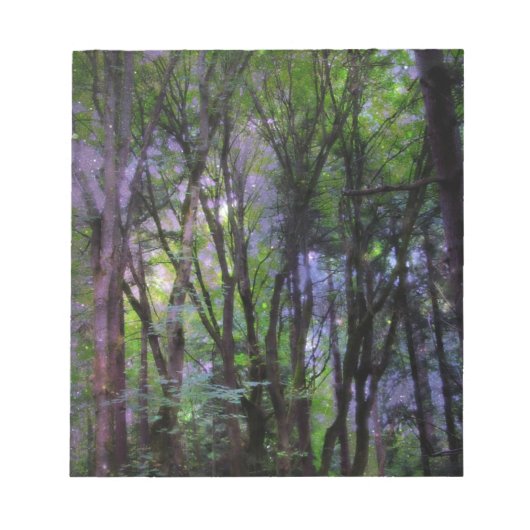Surreal Forest met milde lampjes Notitieblok (Voorkant)