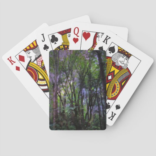 Surreal Forest met milde lampjes Pokerkaarten (Achterkant)