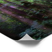 Surreal Forest Poster Print met lichte lampjes (Hoek)