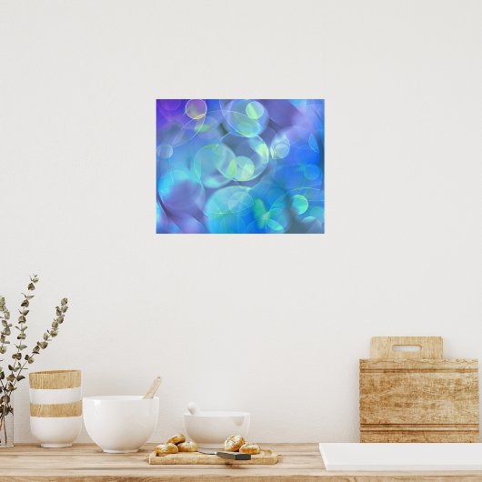 Surreal Fractal Abstract Design Poster (Keuken)