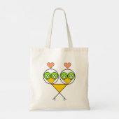 Surreal Fractal Lovebirds Tas boodschappentas (Achterkant)