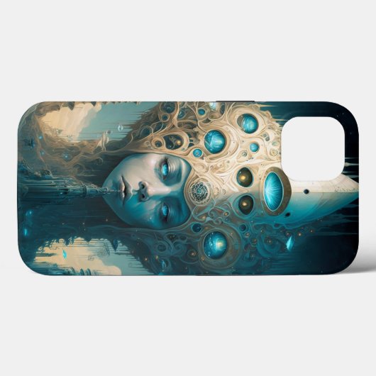 Surreal Futuristic Alien Woman Lanscape Case-Mate iPhone Case (Achterkant (horizontaal))