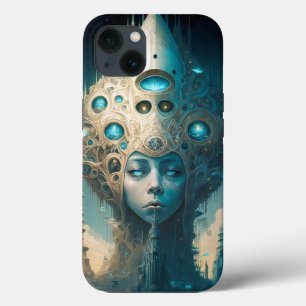 Surreal Futuristic Alien Woman Lanscape Case-Mate iPhone Case