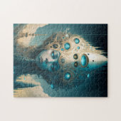 Surreal Futuristic Alien Woman Lanscape Legpuzzel (Horizontaal)
