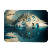 Surreal Futuristic Alien Woman Lanscape Magneet (Horizontaal)