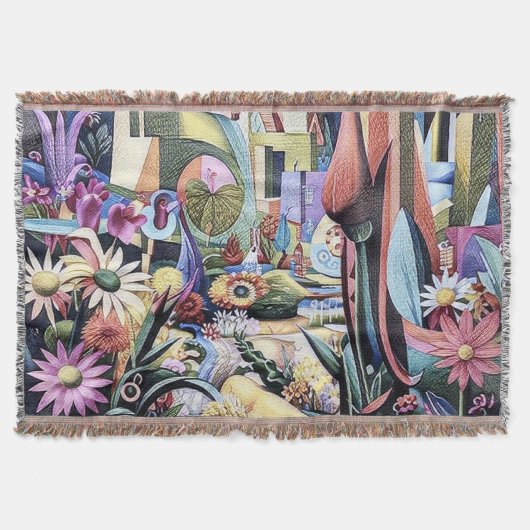 Surreal Garden - Bloemen Illustratie ontwerp 1 Deken (Voorkant)