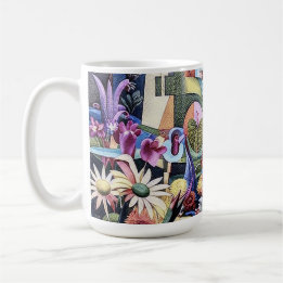 Surreal Garden - Bloemen Illustratie ontwerp 1 Koffiemok
